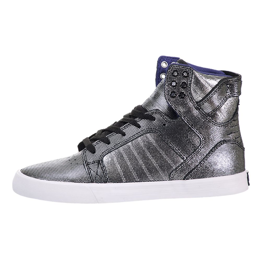 Baskets Montantes Supra SkyTop Noir Black/White-White Femme | MRN-26502953